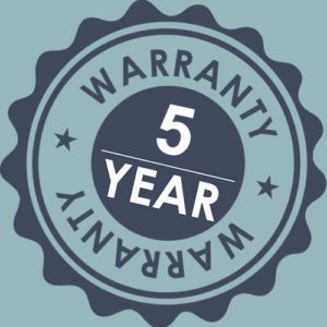 5 year warranty
